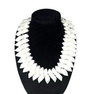 Rara Avis White Bib Necklace